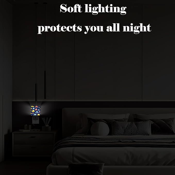Cute Cartoon Cars Night Light,Plug Into Wall Decor for Stairway,Hallway,Kitchen,Dusk to Dawn Sensor Nightlights for Boys/Girls/Women/Men Room Gifts