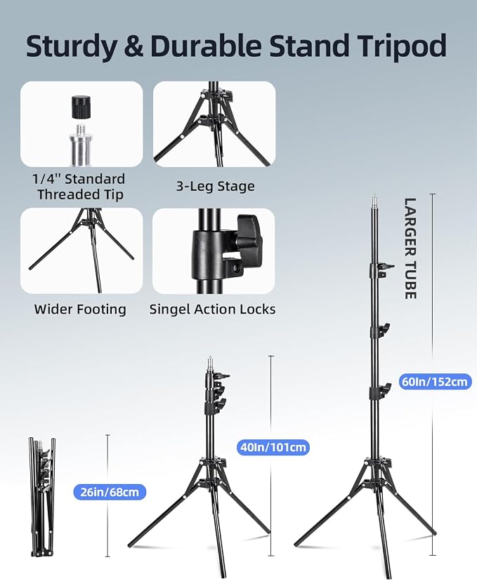 Softbox Lighting Kit 16x16in Soft Box 2Pack Upgrade 135W 2700-6400K 100V-240V E27 LEDBulb Continuous Photography Lighting,Photo Studio Light Equipment for Camera Shooting Video Recording