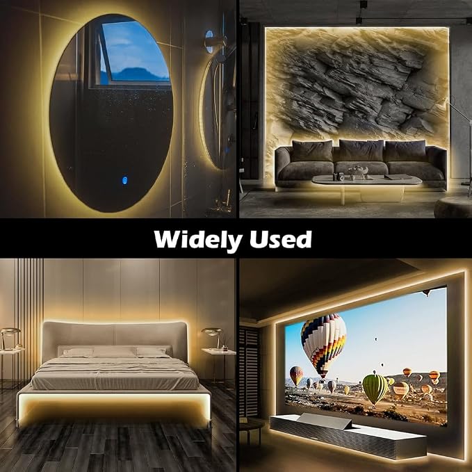 ZSLAIFU 2 Pack Warm LED Strip Lights, 3 Button Switch LED Strip Light with Dimmer, USB Light Strip for Cabinet, Bedroom, TV Backlighting USB LED Strip (3.28FTx2)