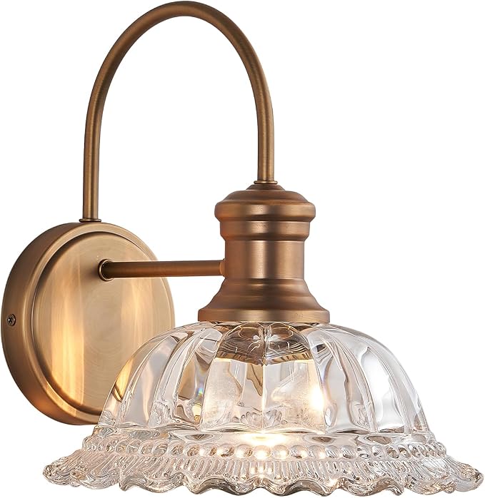 HDDFL Wall Scones Matte Brass Wall Lighting Fixture Vintage Indoor Lamp for Bedroom Living Room Door Header
