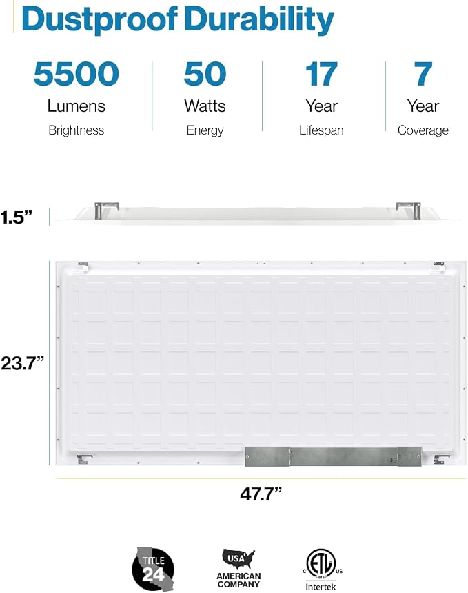 Sunco 24 Pack 2x4 LED Flat Panel Lights 3CCT Selectable, 30-50W, Dimmable | 6500LM, Selectable CCT 4000K/5000K/6000K, Selectable Wattage 30W/40W/50W, 0-10V, Office Lighting, Warehouse, Drop Ceiling