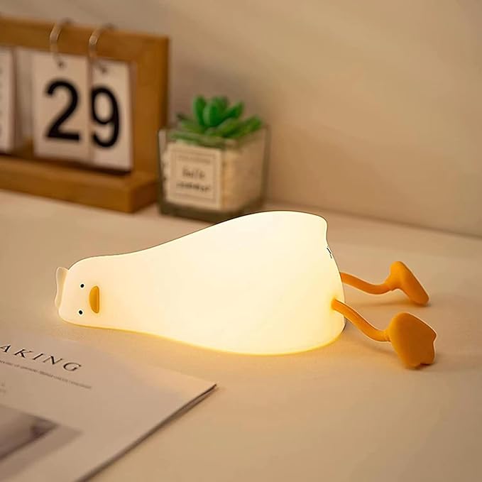 Cute Duck/Chicken/Pig/Rabbit/Panda NightLight, LED Squishy Animal Novelty Lampfor Toddler Baby Kids, Nursery Touch Kawaii Room/House Decor Bedside Touch Lamp for Breastfeeding