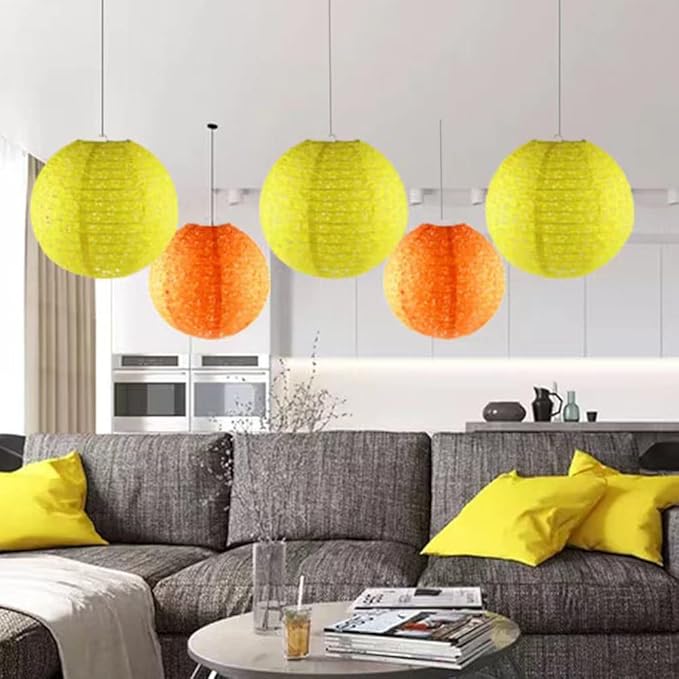 12Pack Paper Lanterns Chinese Japanese Hanging Paper Lanterns with LED Lights Sticks Tassels 8Inch Round for Chinese Lunar New Year Decorations 2026 Spring Festival Valentines Wedding Party Decor