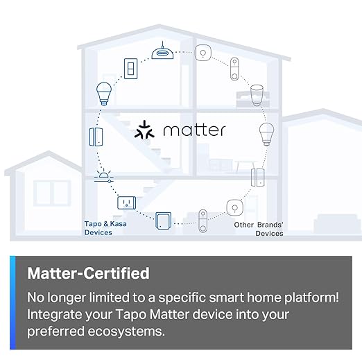 TP-Link Tapo Matter Smart Light Switch: Voice Control w/Siri, Alexa & Google Home | UL Certified | Timer & Schedule | Easy Guided Install | Neutral Wire Required | Single Pole | Tapo S505(2-Pack)
