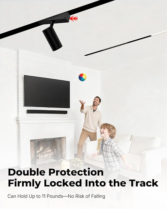 SCON Magnetic Track Light Head 18W, CCT Selectable (3000K/4000K/6000K) Dimmable Spotlight Head, 24° Beam Magnetic Track Downlight Head for Kitchen, Living Room, Office Track Lighting, 8 Pack