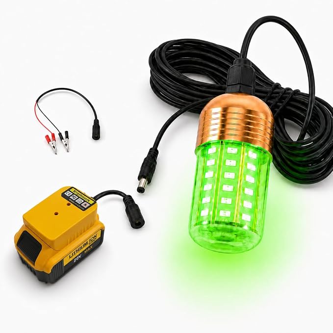 30W Underwater Fish Light Compatible with DeWalt Batt(Tool Only)