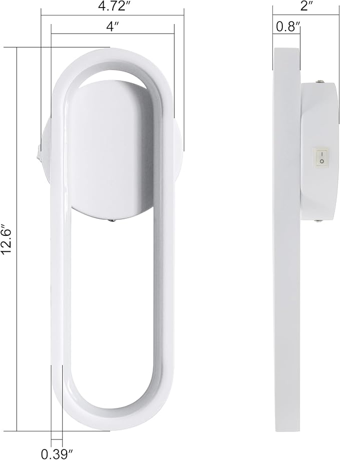 2Pack 12V LED RV Sconce Wall Vanity Reading Light - Dimmable RV Interior Light Fixture with Silicon Lens for Motorhome, Camper, Trailer, Boat - Energy Efficient Decorative Lighting with Switch