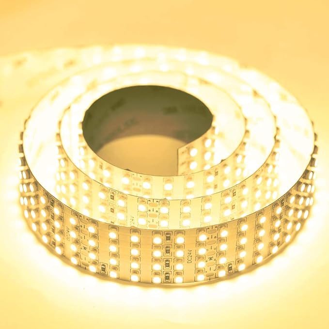 Brightest Quad Row Flexible LED Strip Lights - DC24V 3528SMD 146LEDs/Ft CRI 95 1,170Lumens/ft- Super Bright LED Tape Lights for Photography Studios, High-Speed Video Capture