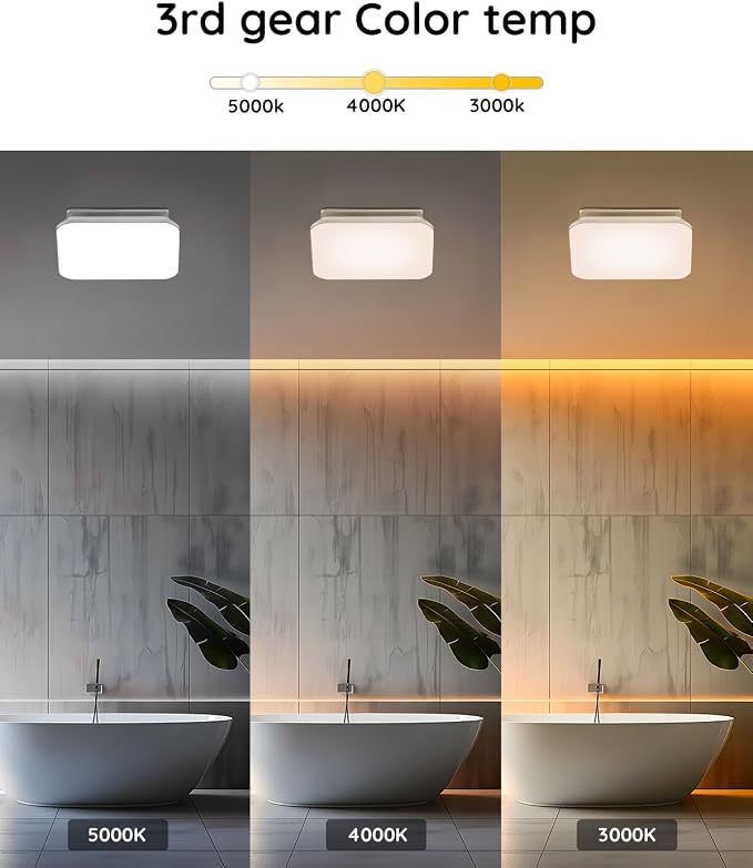 Fitop Bathroom Exhaust Fan with Light, 1.0 Sones 110 CFM 43W 1200LM | No attic installation required, ETL, Ceiling-Mounted Shower Ventilation Exhaust Fan with Light, Bathroom Vent with Light