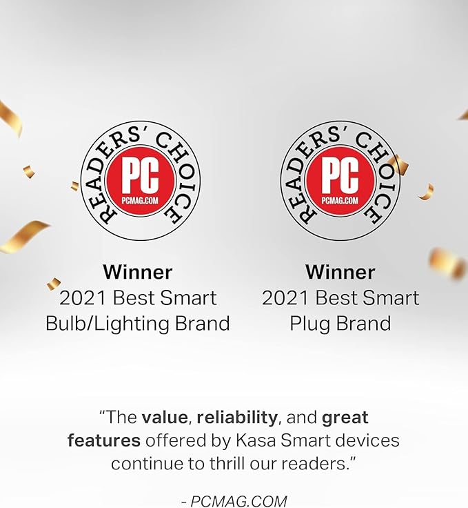 Kasa Smart Light Bulbs That Compatible with Alexa and Google Home,Dimmable Smart LED Bulb,A19,9W,800Lumens,Soft White(2700K),CRI≥90,WiFi 2.4Ghz only,No Hub Required,(KL110P4),(Pack of 48)