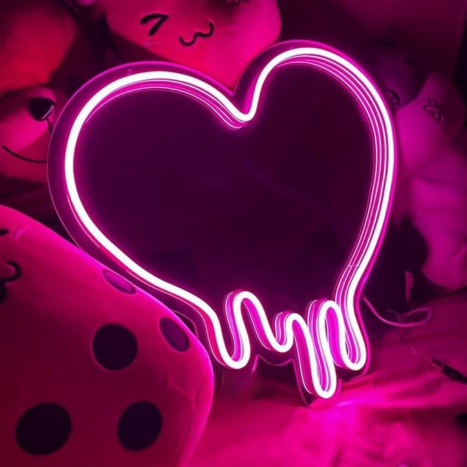 Ulalaza LED Neon Sign Night Light for Wall Party Décor Bedroom Room Bar Wedding Home Birthday Art Decoration Christmas with USB Chain Light modulator 5v 16.5''*9.1''