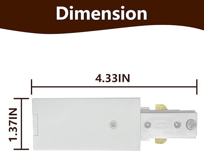 H Track Lighting Live End Cord Kit, 1PCS 4.9FT Track Live End Connector with Cord Plug for H Type Single Circuit 3-Wire-1 Track Lighting System, White