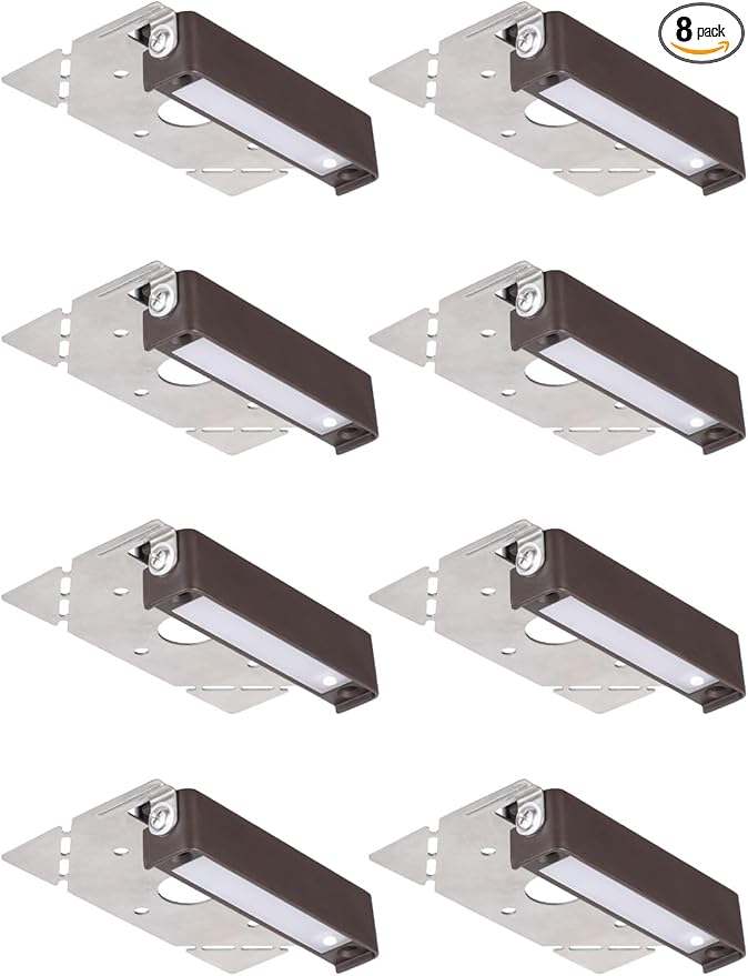 LEONLITE 8-Pack 4 Inch LED Hardscape Lighting, Update Retaining Wall Lights, LED Landscape Lighting, 12-24V AC/DC Paver Light Low Voltage, 1W/2W/3W Dimmable Outdoor Step Lights, 5000K Daylight, ETL