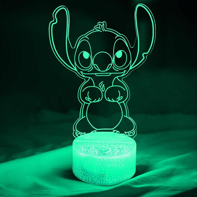 KIEAL 16 Colors Cartoon Night Light, Anime Character Change Decor Lamp with Remote, Dim, Timer, Fans Kids Gifts for Christmas Birthday Boys Girls