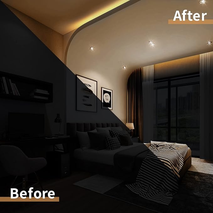 Neon Rope Lights - Cuttable and Dimmable Neon Light Strip 16.4ft/5m Neon Led Strip Lights 12V for Lighting Decoration Indoors Outdoors [ No Power Adapter] Warm White