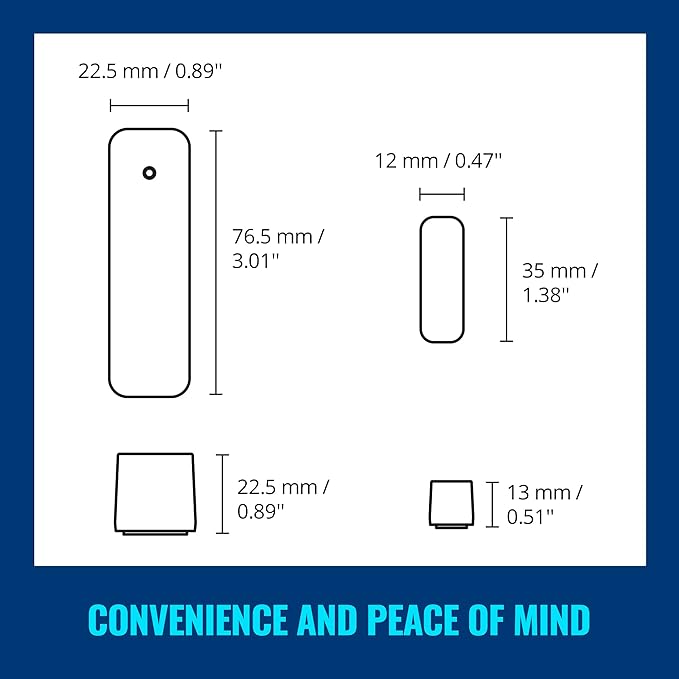 WiZ Connected Contact Sensor 2-Pack - Home Monitoring, Home Automation, Real-Time Alerts, Light Alarms, Easy Setup