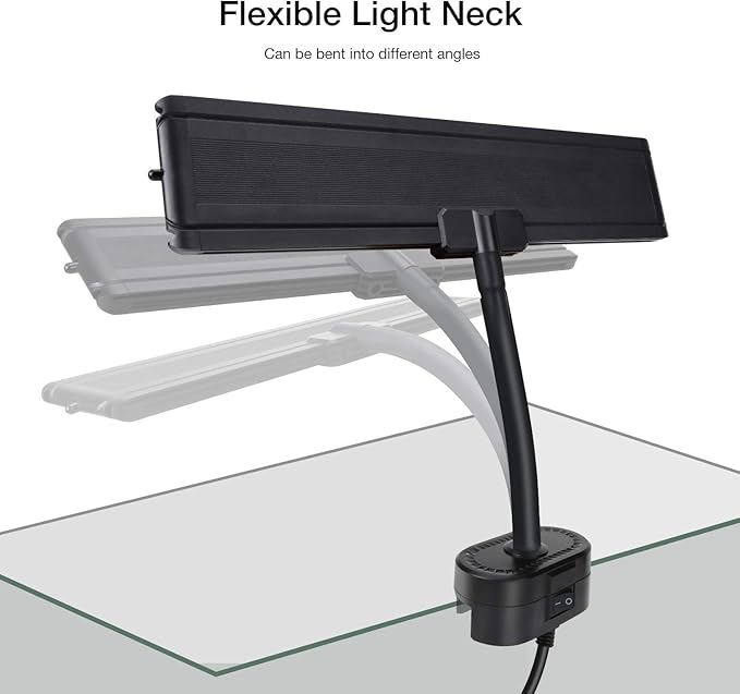 IREENUO Aquarium LED Light, Full Spectrum Fish Tank Clip on Light with Remote, Color Changing Lighting for Reef Coral Aquatic Plants and Fish Keeping (10W（11.8inch）)