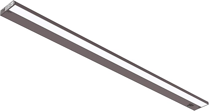 Getinlight 48-inch 3 Color Levels LED Under Cabinet Lighting, Hardwired or Plugged-in, Selectable White 2700K/3000K/4000K, Dimmable, Bronze Finished, IN-0210-6-BZ