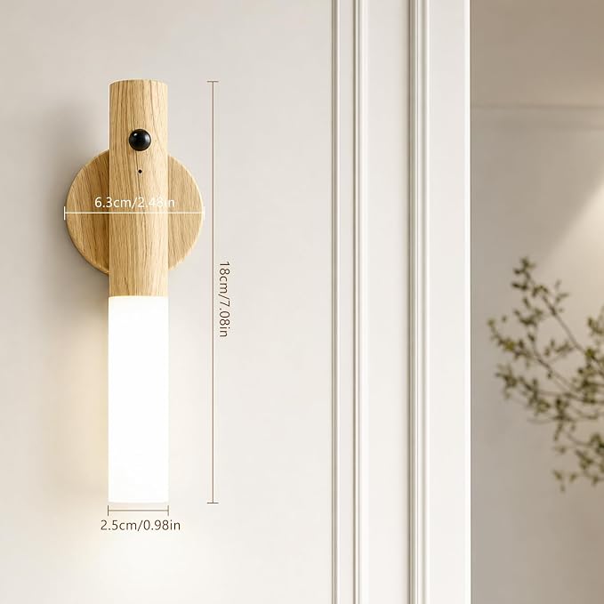 Motion Sensor Wall Lights, Rechargeable Battery Operated Wall Sconce, 1PC | LED Sconce or Handheld Lighting, Automatic Induction & Constant Light, Magnet Magnetic Base, for Hallway,Stairway,bedroom