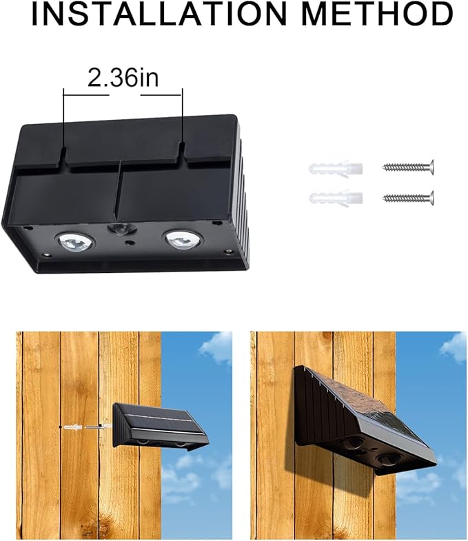 Solar Wall Lights Outdoor 3000K Warm White Downlights Waterproof LED Dusk to Dawn Solar Lights for House Number, Patio, Porch, Address Sign(1Pack, Downlight)