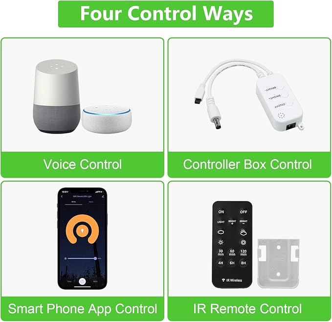 Smart WiFi Controller for Single Color Puck Lights, AIBOO Remote Control for LED Strip Lights, LED Neon Sign Compatible with Alexa & Google Assistant & IFTTT, Working with iOS or Android Smart Phone