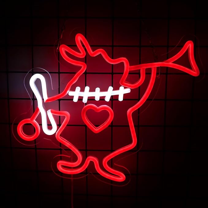 Alice in Wonderland Rabbit Neon Signs for Wall Art Decor, Dimmable White Rabbit LED Lights for Bedroom Man Cave Birthday Party Decoration,Halloween, Christmas, Easter Gifts