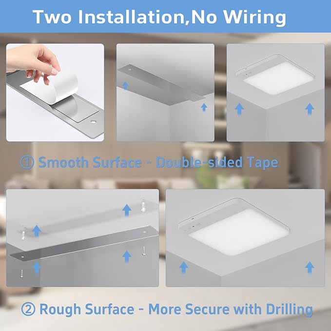 Rechargeable Motion Sensor Ceiling Light with Remote - Magnetic Wireless Closet Lights, 400LM Closet Lights Motion Sensored Indoor for Bathroom Closet Pantry and Hallways
