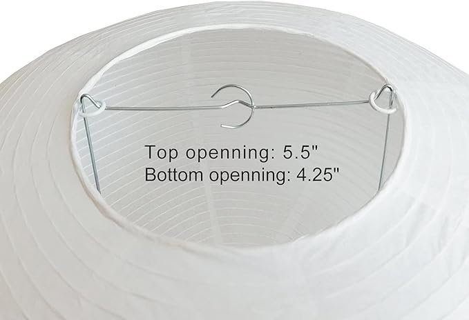 2Pack White Oval Paper lanterns 16”, Chinese Japanese paper lantern lights Paper Lamp shade for Home Decor Wedding Birthday party decorations(White-16inch-2PCS)