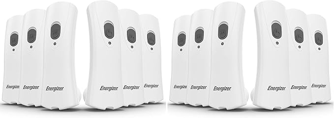 Energizer Auto-On LED Flashlights Rechargeable (12-Pack) for Home Power Failure, Plug in LED Flashlight for Power Outage, Night Light, Hurricane Preparedness