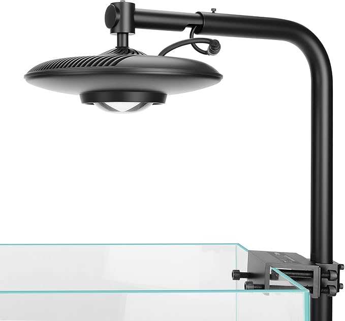 hygger 55W High PAR Aquarium LED Plant Light, 5 Adjustable Brightness Full Spectrum Fish Tank Light Aquarium Lamp & Stand Kit Ideal for Aquascaping Planted Tank Fish Display Shrimp Tank Paludarium