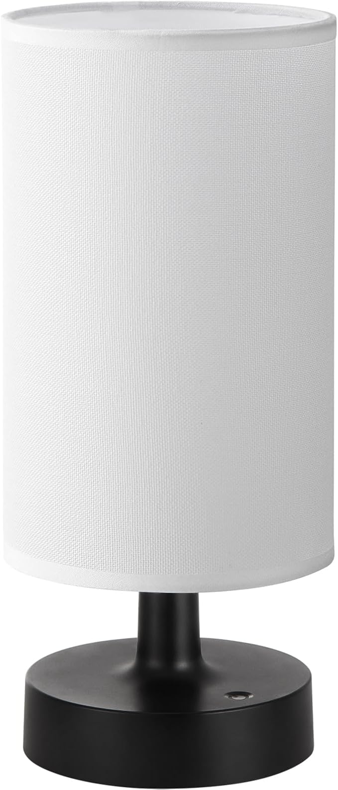 Kakanuo Cordless Table Lamp Rechargeable Small - 1 Pack White Black, 4000mAh Battery Operated Lamp with Touch Control Stepless Dimming, Wireless Lamp for Bedside, Nightstand, Bedroom, Living Room