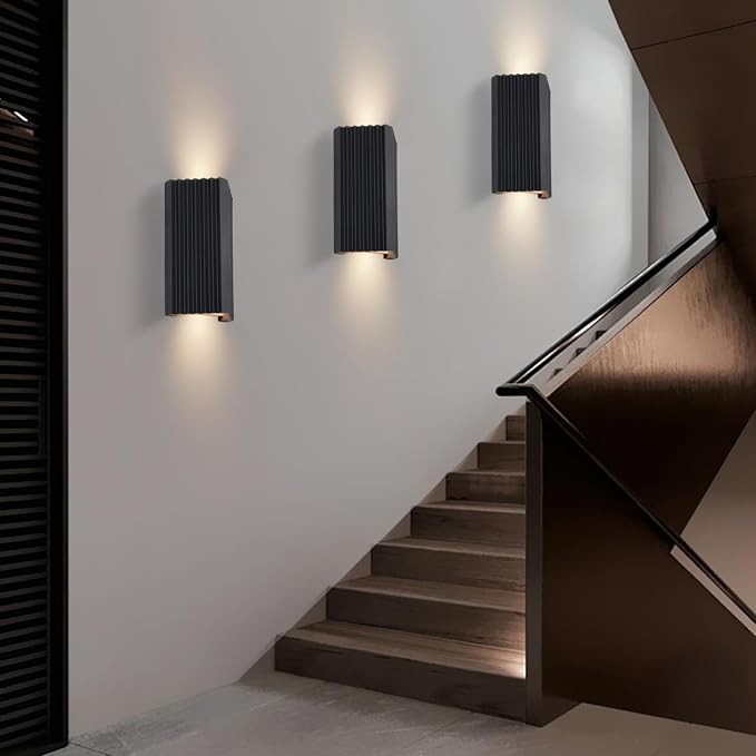 ZEROUNO LED Wall Sconce Indoor Wall Lights, Black Hardwired Up and Down Wall Mount Light for Living Room Bedroom Hallway Corridor Stairs Warm White 3000K (with Replacement G9 Bulbs)