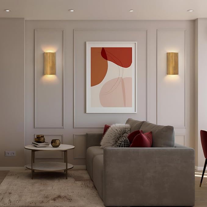 ZEROUNO Modern LED Wall Sconce Indoor Wall Lights, Bronze Hardwired Up and Down Wall Mount Light for Living Room Bedroom Hallway Corridor Stairs Warm White 3000K (with Replacement G9 Bulbs)