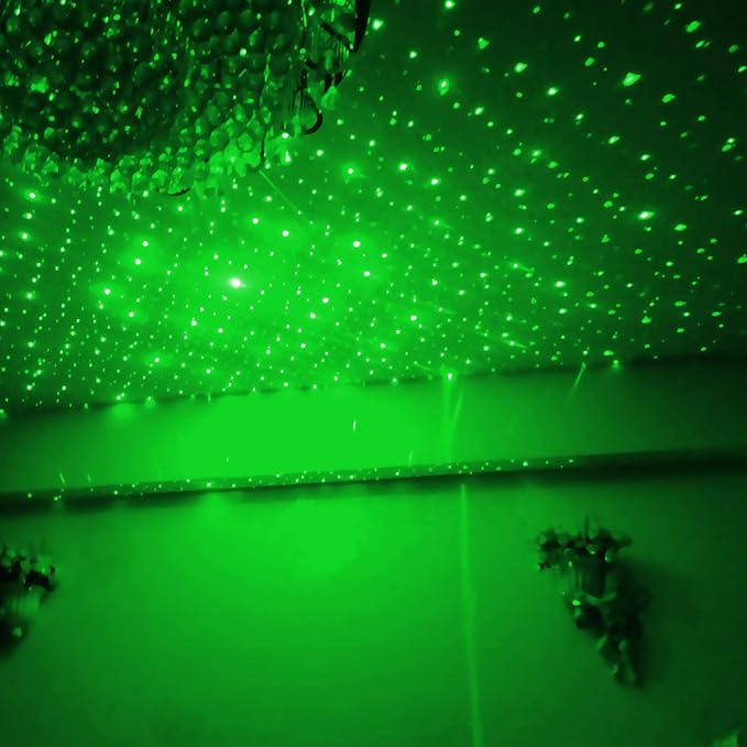 Star Projector Night Light Adjustable Romantic Galaxy Flexible USB Interior Car Lights, Portable Night Lamp Decorations for Ceiling, Bedroom, Party and More (Green)