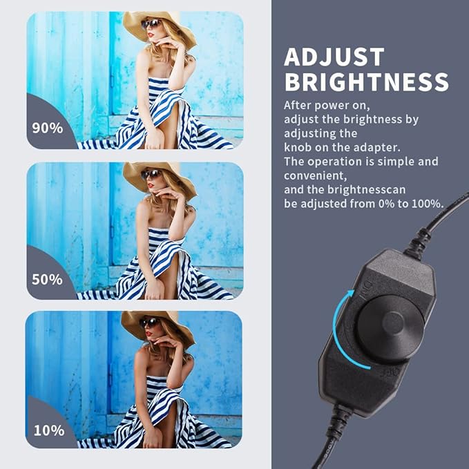 Photography Studio LED Lighting Kit with Light Stand Bag Soft Tube for Beauty, Eyebrow, Tattoo, Makeup, Dentistry, Eyelash, Portrait, Product Photography Fill Light