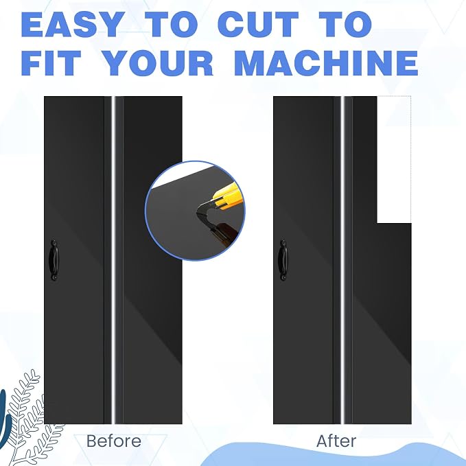 Sieral Aquarium Lids Polycarbonate Canopy with LED Light 19.37 x 9.37 x 0.12 Inch for 10/20 Gallon Without Center Brace Aquariums Cover Fish Tank Lid with a Hook Knife, Black