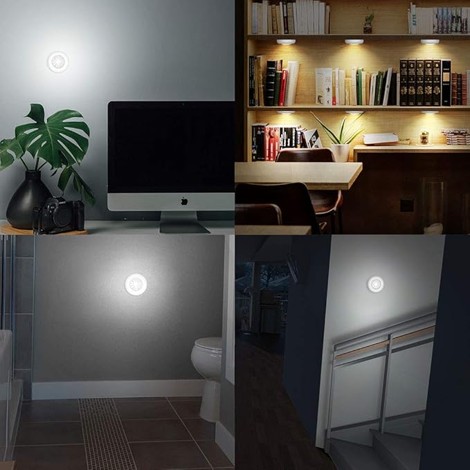 Tap Light Push Lights, 84-Pack Small Bright LED Puck Light Touch Night Lights Battery Operated Stick on Light for Closet Kitchen Cabinet Classroom DIY Letter Lights Holiday Party Decorations