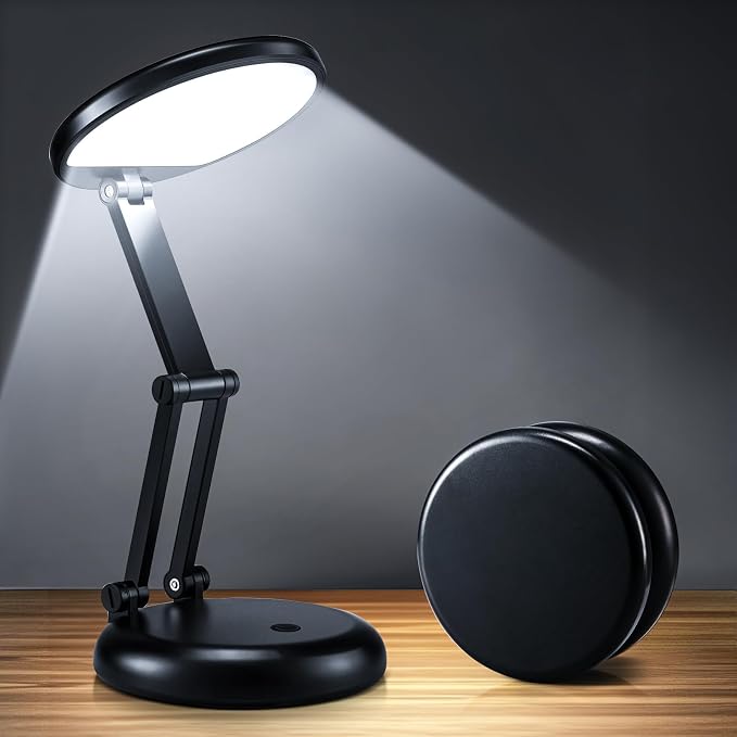 One Fire Cordless Lamp, 3600mAh Battery Operated Lamp, Rechargeable Lamp | 3600mAh Battery, 200H Use, 10 Brightness Levels, Foldable Design, Wireless Portable Light, Memory Function