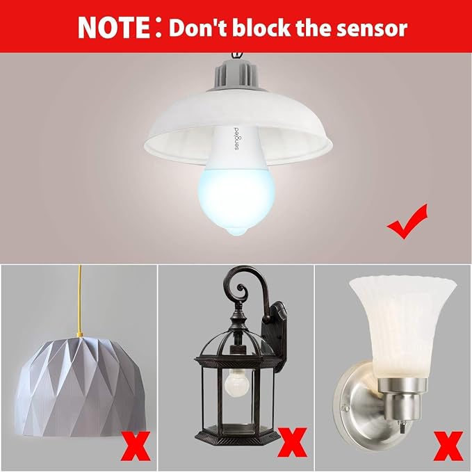 Sengled Motion Sensor Light Bulbs, A19 LED Dusk to Dawn Bulbs 5000K Daylight, Motion Activated Indoor Outdoor Light Bulbs 8.8W (60W Equivalent) 800 Lumens for Porch, Garage, Hallway, 2 Pack