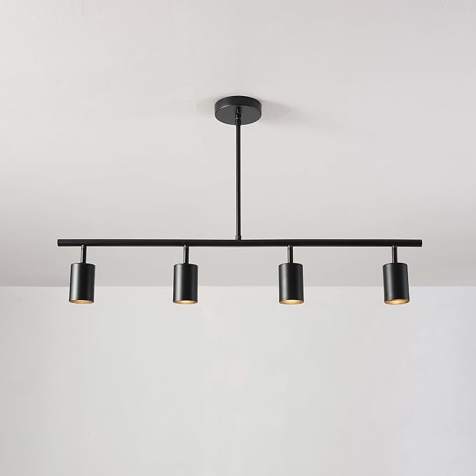 Globe Electric 60222 Willard 4-Light Adjustable Height Track Lighting, Matte Black