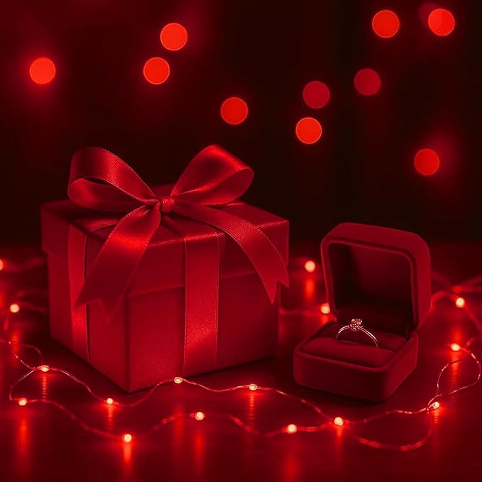 6 Pack Fairy Lights Battery Operated with Timer Silver Wire Mini 13FT 40LED Waterproof Cuttable Twinkle Christmas String Lights for Home Bedroom Wedding DIY Centerpiece Birthday (Red)