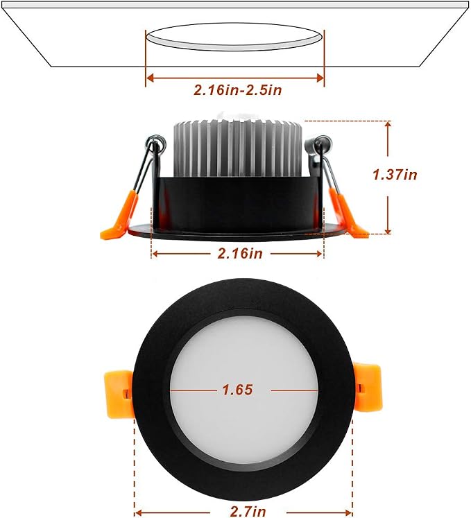 2 Inch LED Recessed Lighting, Dimmable Downlight 3W(35W Halogen Equivalent), CRI80, 4000K Natural White Ceiling Light with LED Driver(4 Pack)