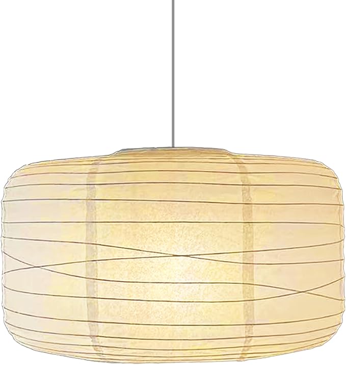 White Doughnut Lampshade(16.93inch/43cm) Cotton Paper Lampshade,Japanese-style Simple Foldable ceiling light, Suitable for Indoor Bedroom, Living Room and Room Decoration