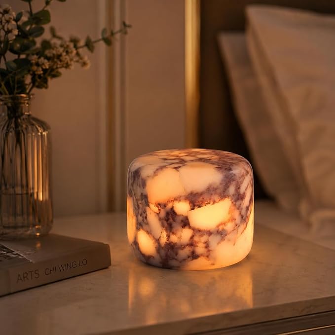 Marmor Marble Lamp Table Lamp Unique Stone Touch Lamp Pat Lamp Type-C 3 Way Bedside Lamp Ambient Light Bedroom Stands Night Light Decorative LED Warm Portable Lamp Rechargeable