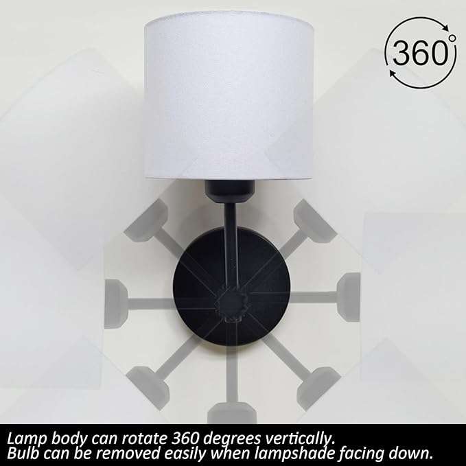 No Drill Peel and Stick Cordless Rechargeable Wall Sconces Battery Operated, Set of 2 Easy Install No Wiring Adhesive Wall Lights Home Decor Sconces for Living Room, Bedroom, Pictures (Black, 2-Pack)