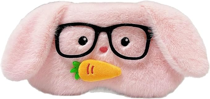 PERFECTSIGHT Cute Sleep Eye Masks (Glasses Bunny)