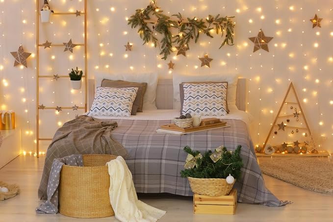 LE 594 LED Curtain Lights for Bedroom Wall, Plug in Window Hanging Fairy String Lights, Indoor Outdoor Wedding Party Backdrop Lights, Twinkle Lights for Patio Decor (20x10ft, 27 Strings, 9" Apart) | 27 Hang Down String Lights, XL Size, 9" Apart, Weddin...