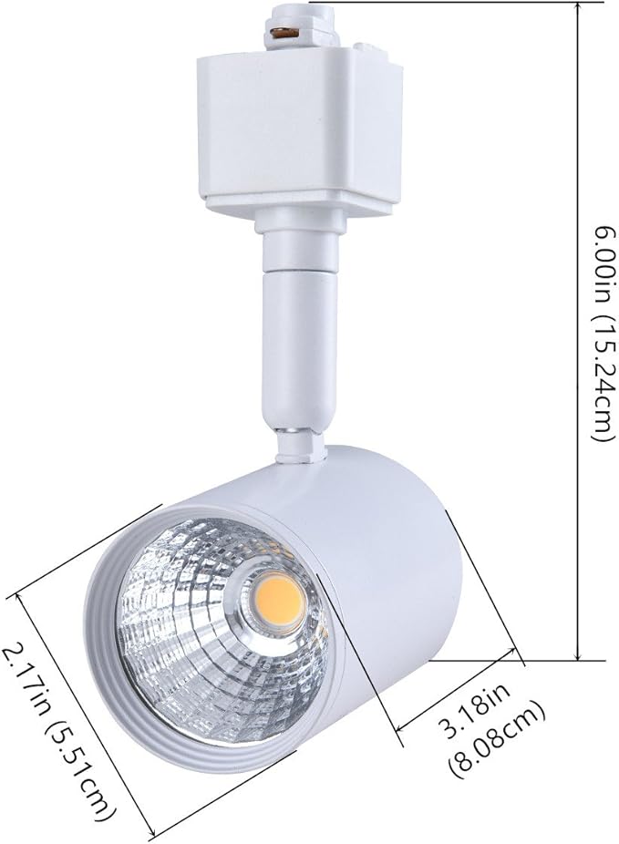 mirrea 12 Pack LED Track Lighting Heads Compatible with Single Circuit H Type Rail Ceiling Spotlight for Accent Task Wall Art Exhibition Lighting 6.5W White Painted (4000K Neutral White)