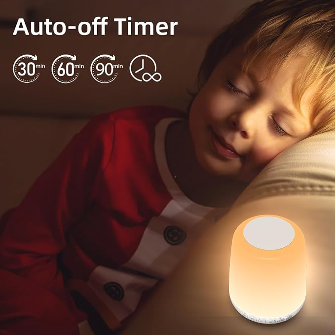 Night Light LED Touch Night Dimmable with 20 Levels of Brightness 4 Timers Rechargeable Battery for Bedroom Baby Nursery Living Room Home for Kids and Adult Breastfeeding Sleep Aid White