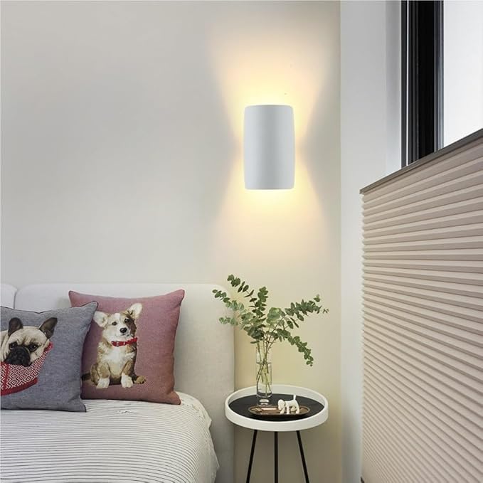 Modern Metal Vanity Wall Mount Light Fixtures Creative Rotatable Hallway Wall Lamps & Sconces G4 Warm Light Mirror Bedroom Wall Sconces for Bedroom Bedside Headboard Living Room T-155(Bianco)